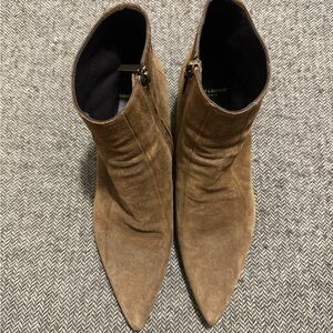 Saint Laurent Men’s Tan Suede Ankle Boots